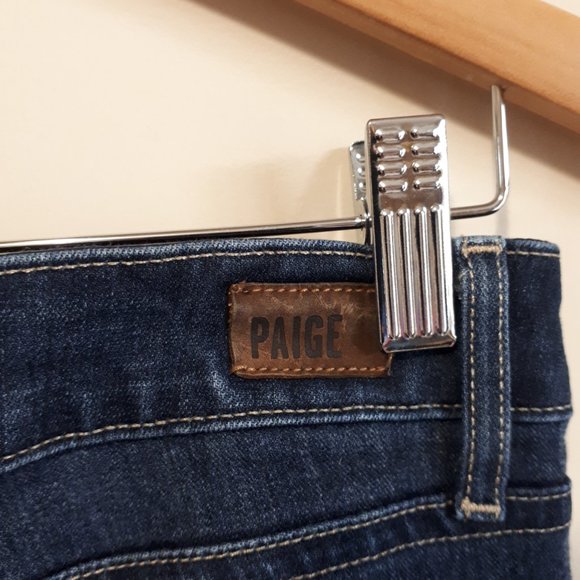 PAIGE / 28 x 30 / Womens Manhattan Bootcut Mid-Rise Denim Stretch Jeans - Seneca - Picture 6 of 13